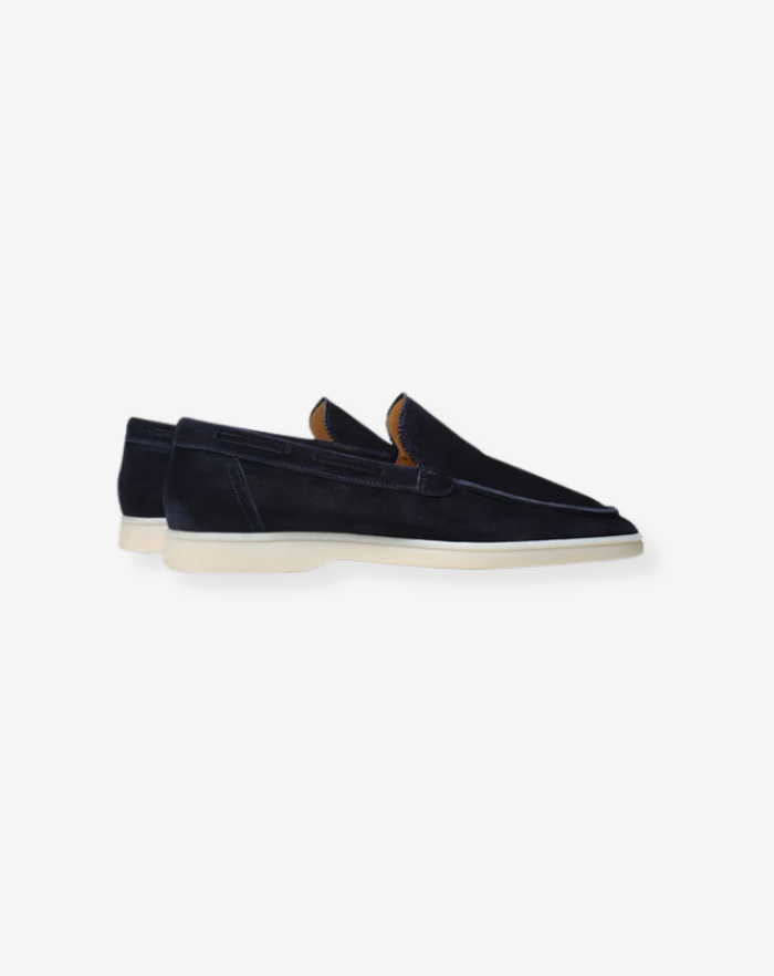 The Navy Blue Low Loafers