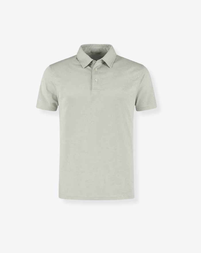 The Light Green Linen Desert Polo Shirt