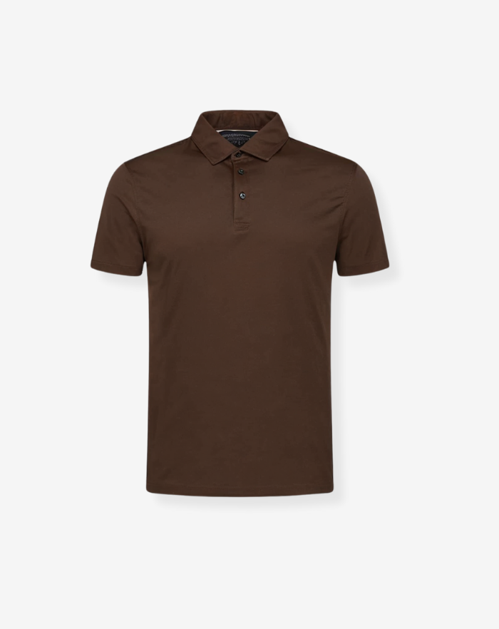 The Chocolate Linen Desert Polo Shirt