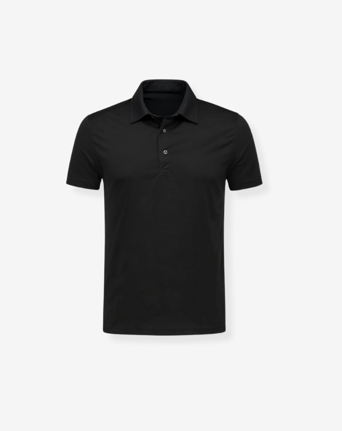 The Black Linen Desert Polo Shirt
