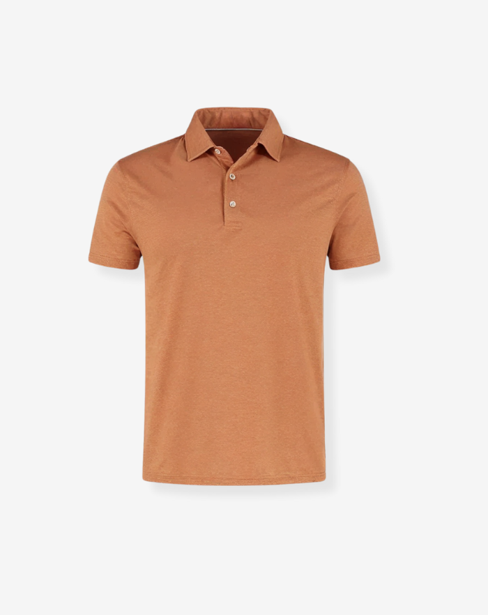 The Orange Linen Desert Polo Shirt