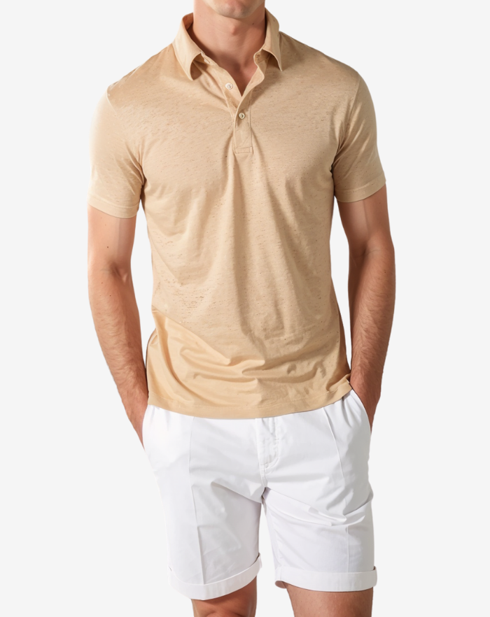 The Beige Linen Desert Polo Shirt