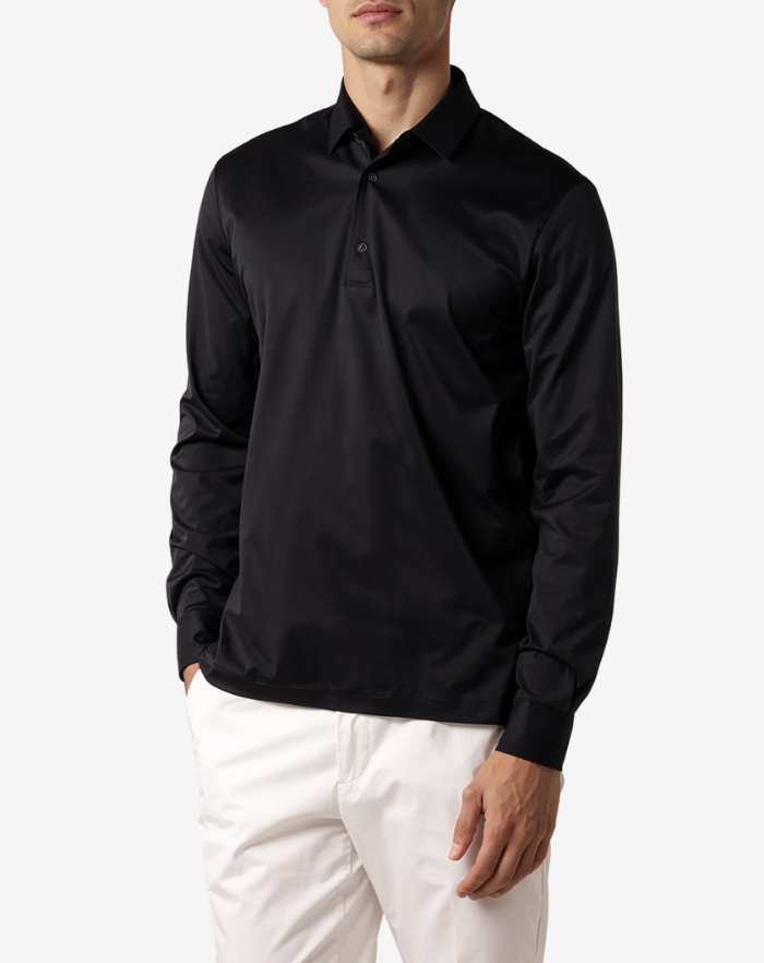 The Black Classic Longsleeve Polo