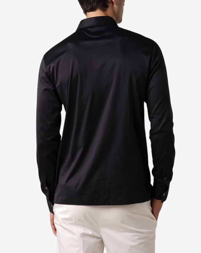 The Black Classic Longsleeve Polo