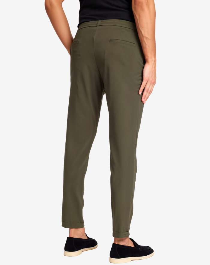 The Dark Green Stretch Pants