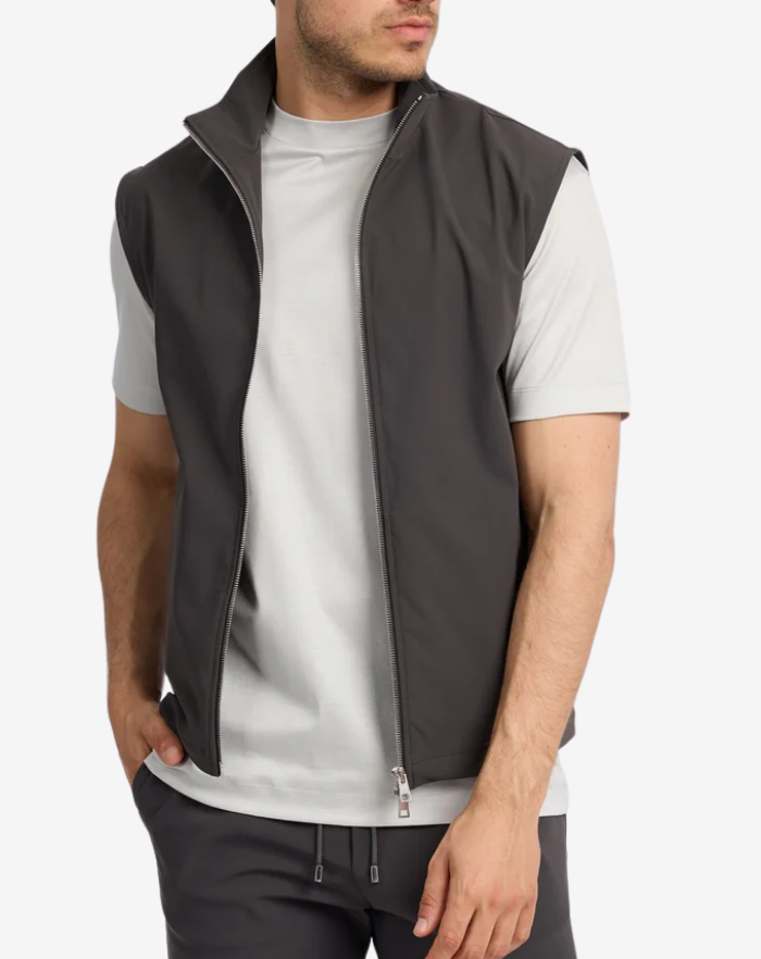 The Dark Grey Stretch Gilet