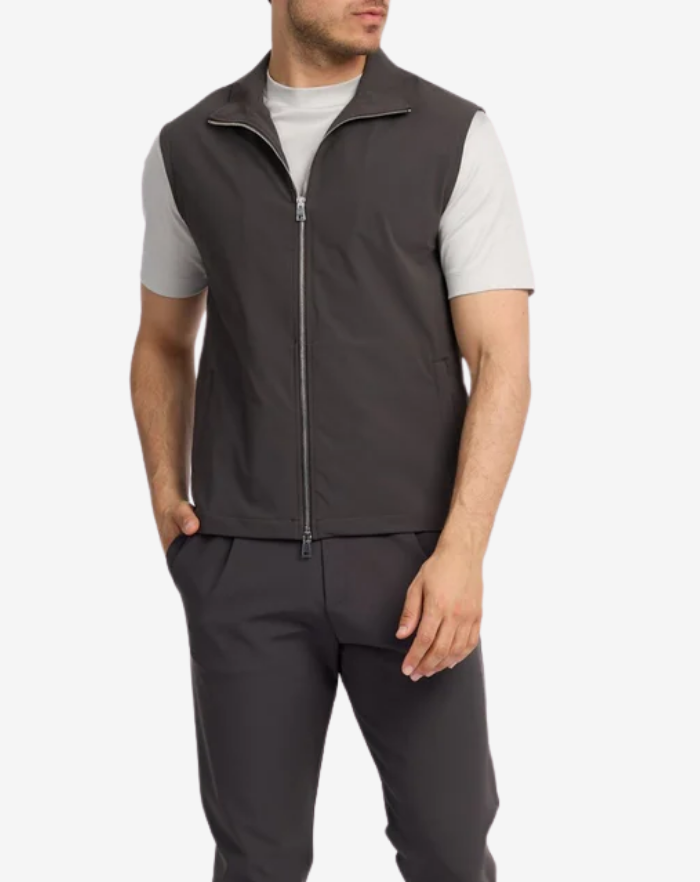 The Dark Grey Stretch Gilet
