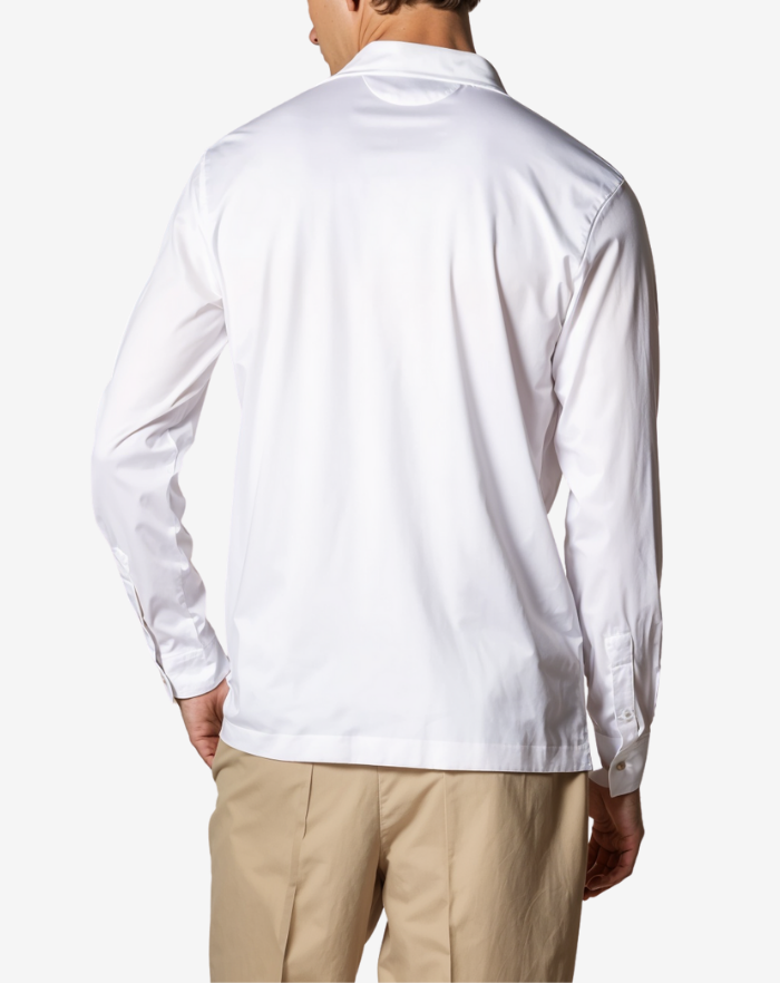 The White Classic Longsleeve Polo