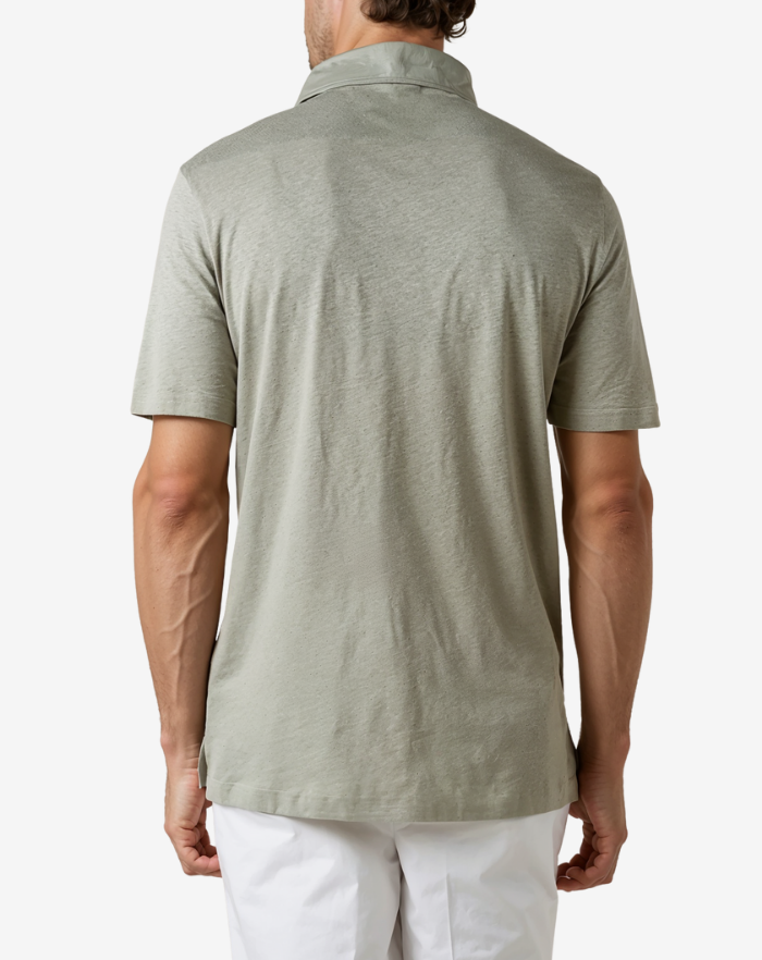 The Green Linen Desert Polo Shirt
