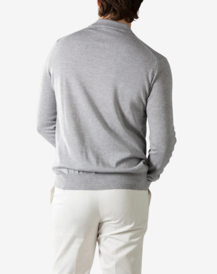 The Grey Extrafine Merino Polo