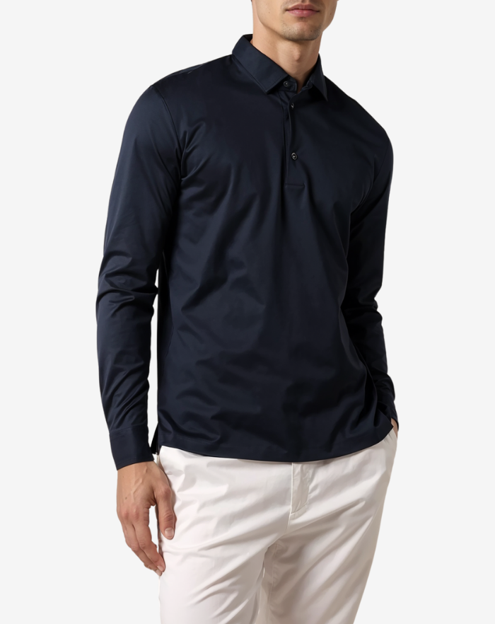 The Navy Blue Classic Longsleeve Polo