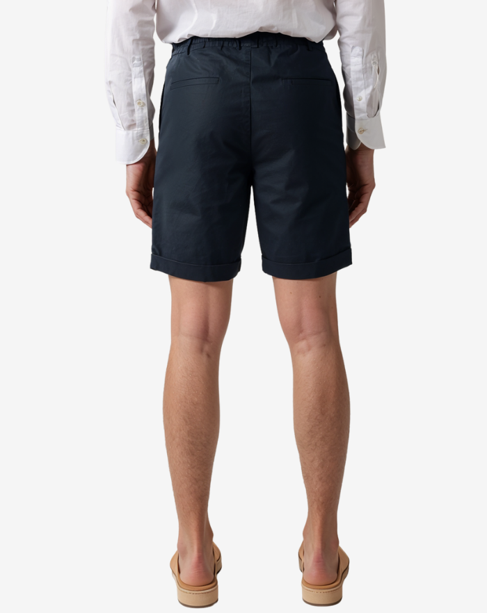 The Navy Blue Linen Desert Shorts