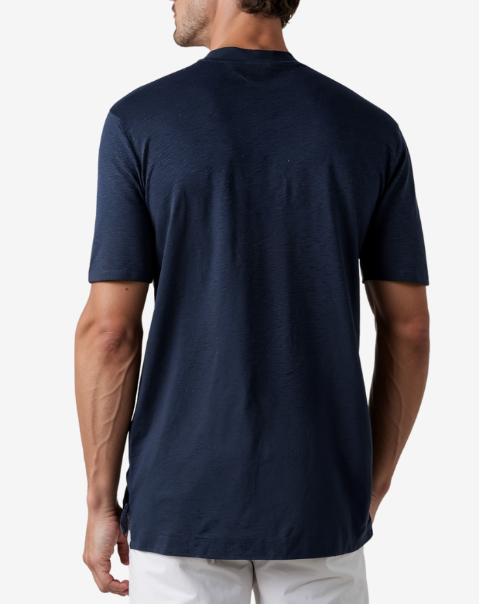 The Navy Blue Linen Desert T-Shirt