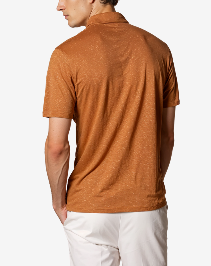 The Orange Linen Desert Polo Shirt