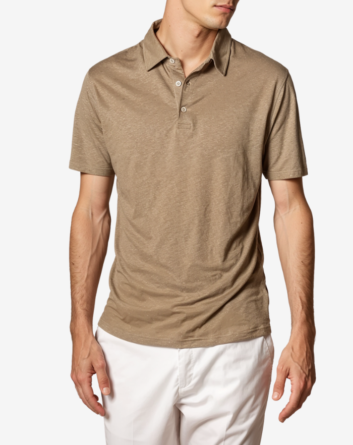 The Taupe Linen Desert Polo Shirt
