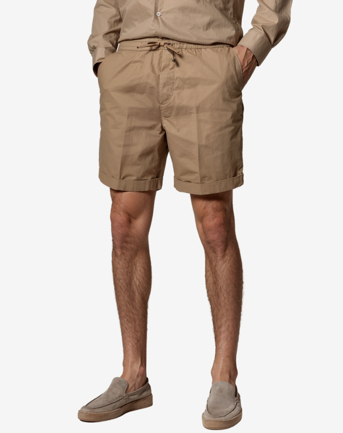 The Taupe Linen Desert Shorts
