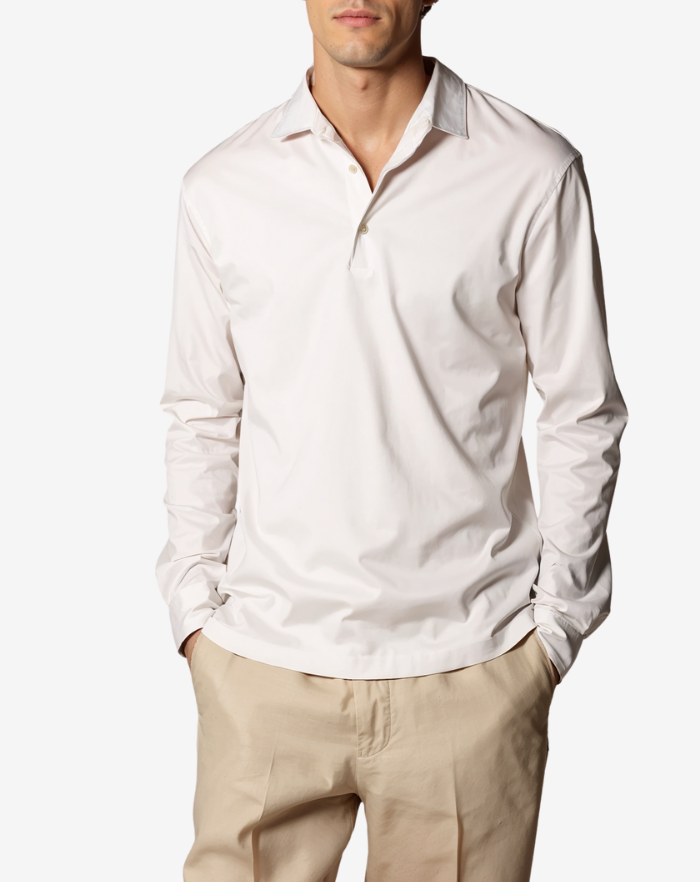 The Ecru Classic Longsleeve Polo