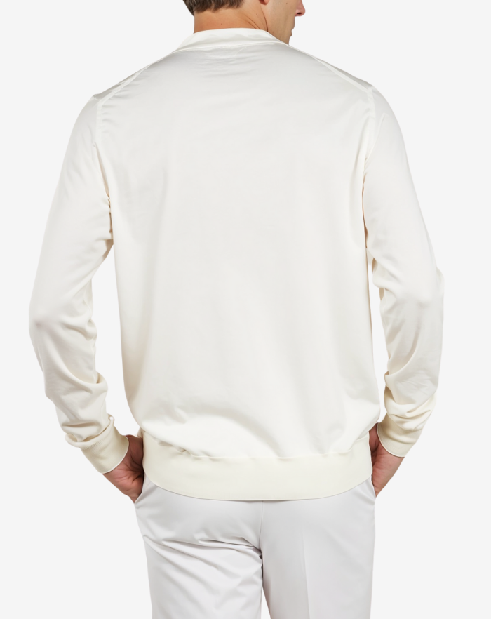 The White Extrafine Merino Polo