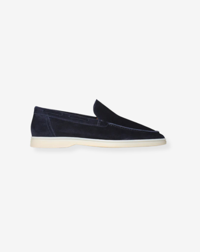 The Navy Blue Low Loafers