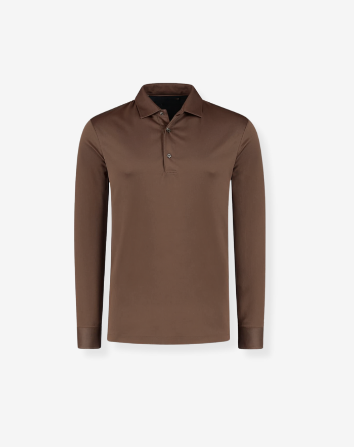 The Dark Brown Classic Longsleeve Polo
