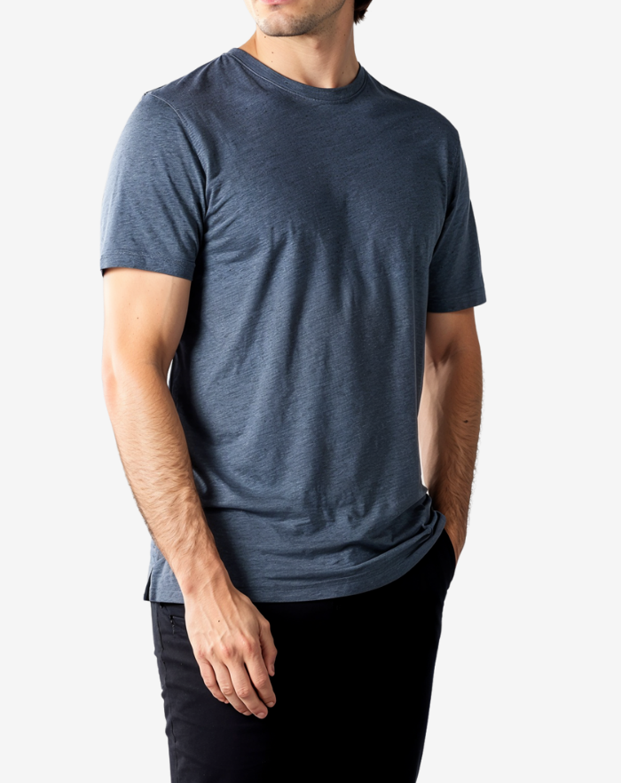 The Aqua Blue Linen Desert T-Shirt