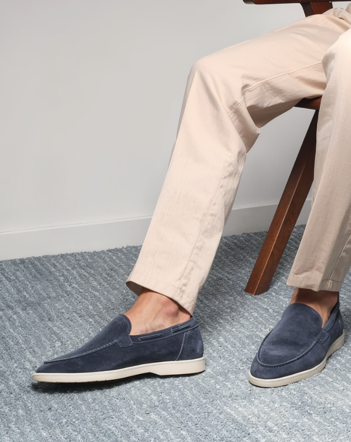 The Aqua Blue Low Loafers