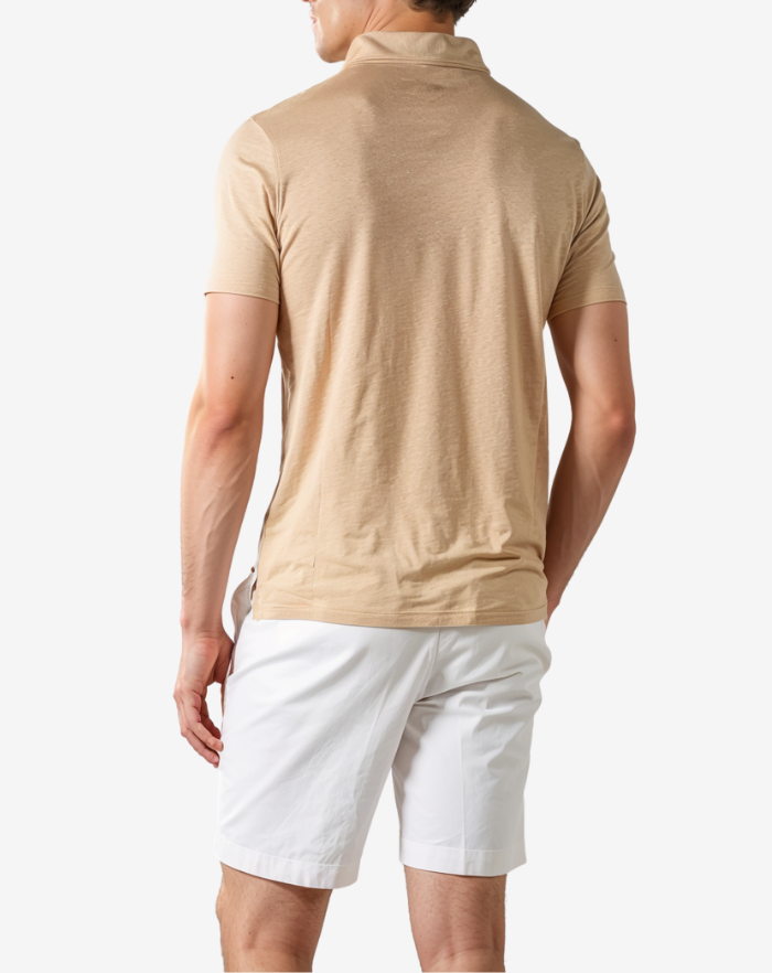 The Beige Linen Desert Polo Shirt