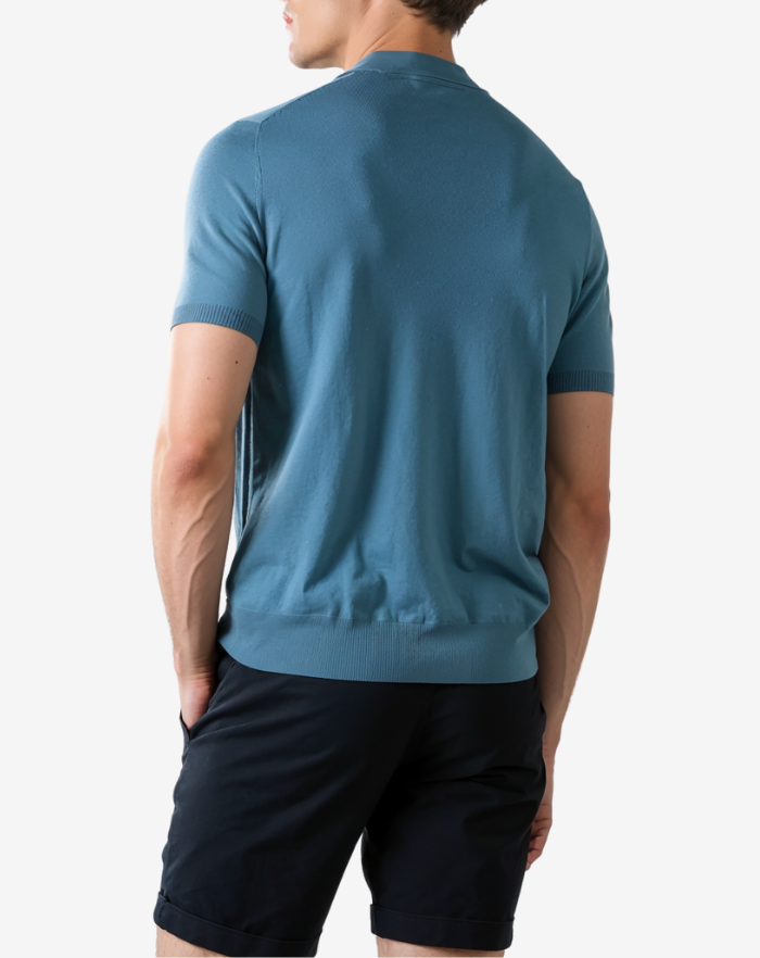 The Blue Buttonless Polo Shirt