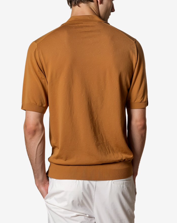 The Camel Buttonless Polo Shirt