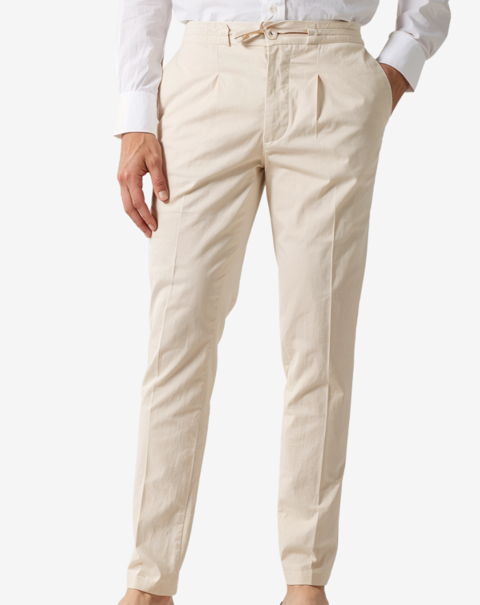 The Cream Linen Desert Trousers