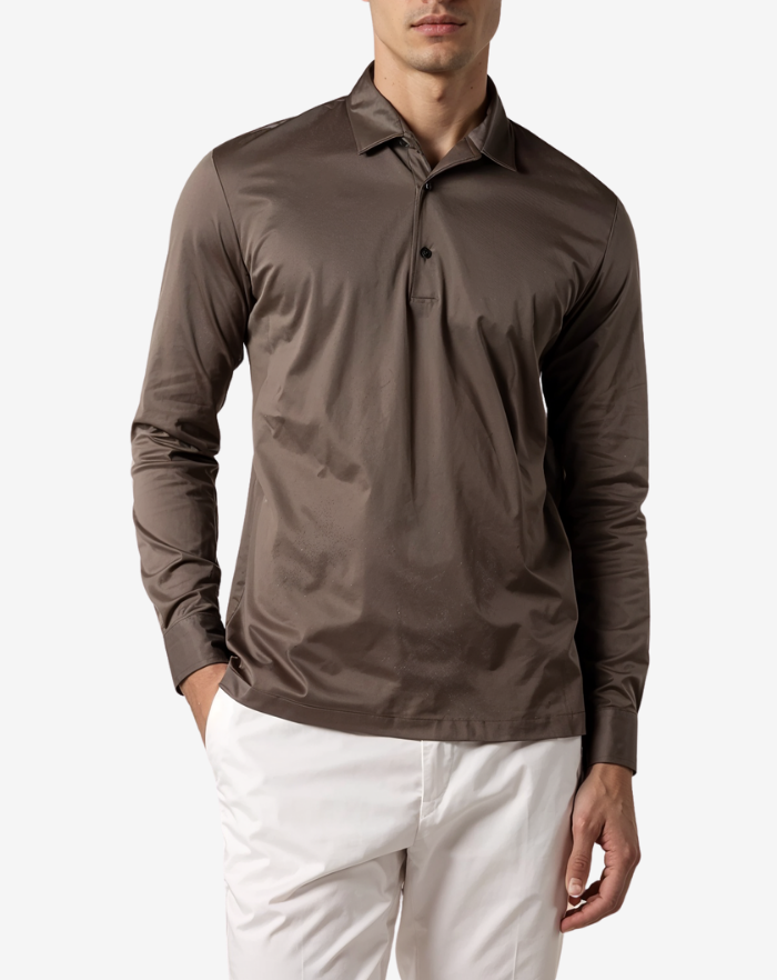 The Dark Grey Classjc Longsleeve Polo