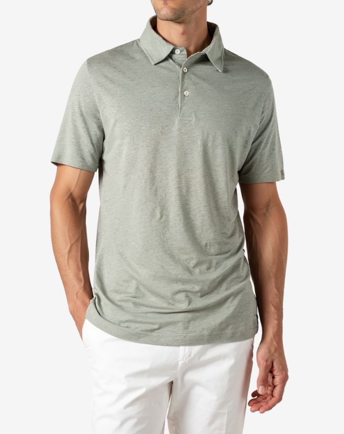 The Green Linen Desert Polo Shirt