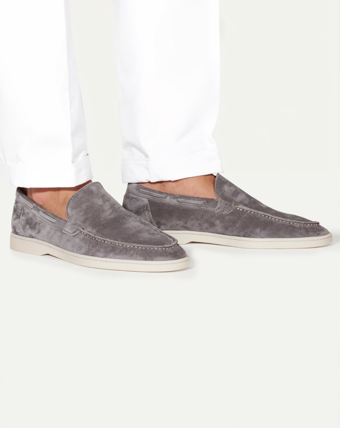 The Grey Low Loafers
