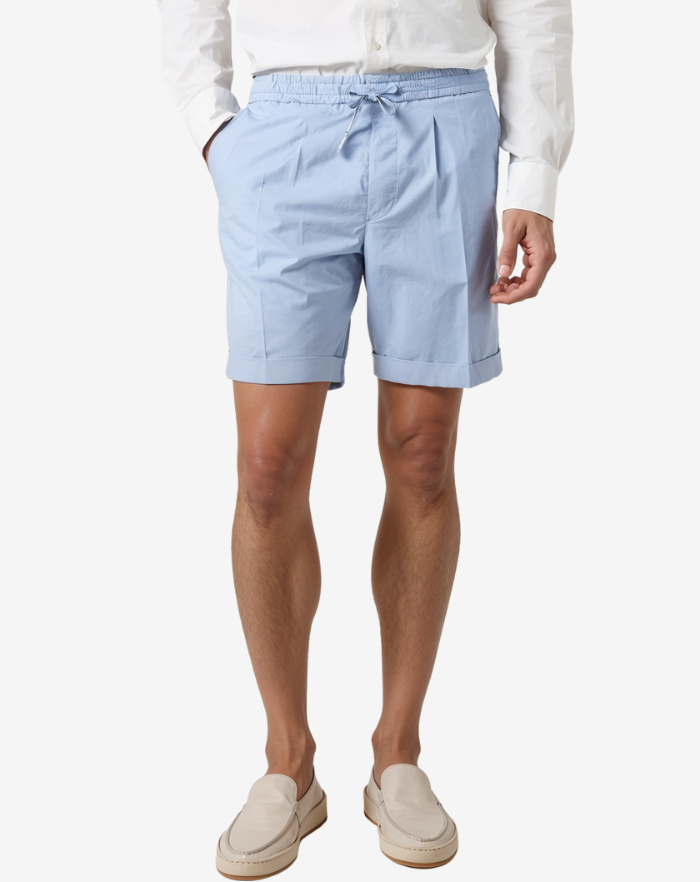 The Light Blue Linen Desert Shorts