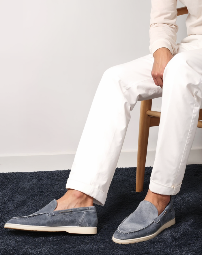 The Light Blue Low Loafers