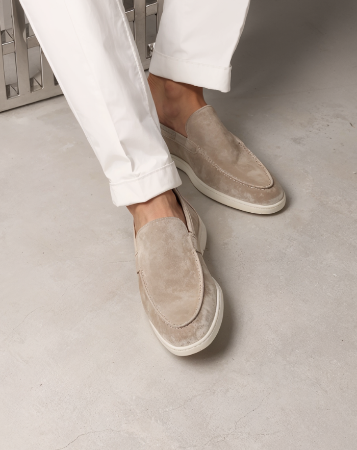 The Light Grey Low Loafers