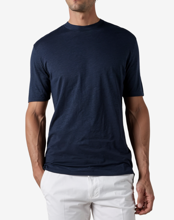The Navy Blue Linen Desert T-Shirt