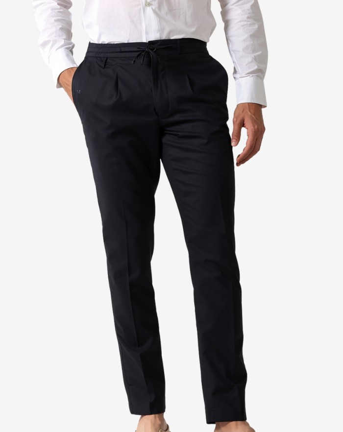 The Navy Blue Linen Desert Trousers