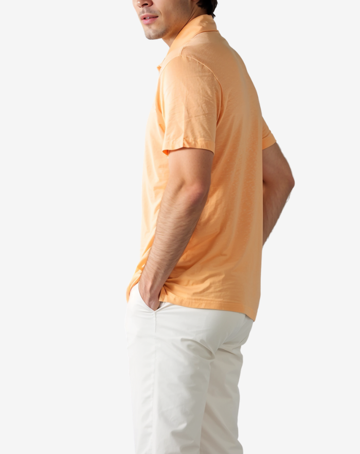 The Peach Linen Desert Polo Shirt